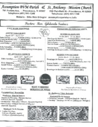 Weekend of March 30-31, 2019