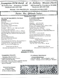 Weekend of July 27-28, 2019